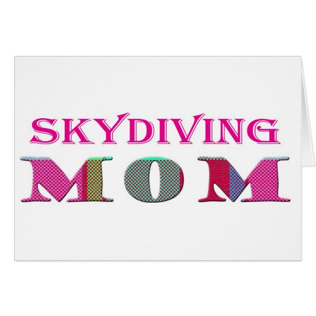 Cartão SkydivingMom (Frente Horizontal)
