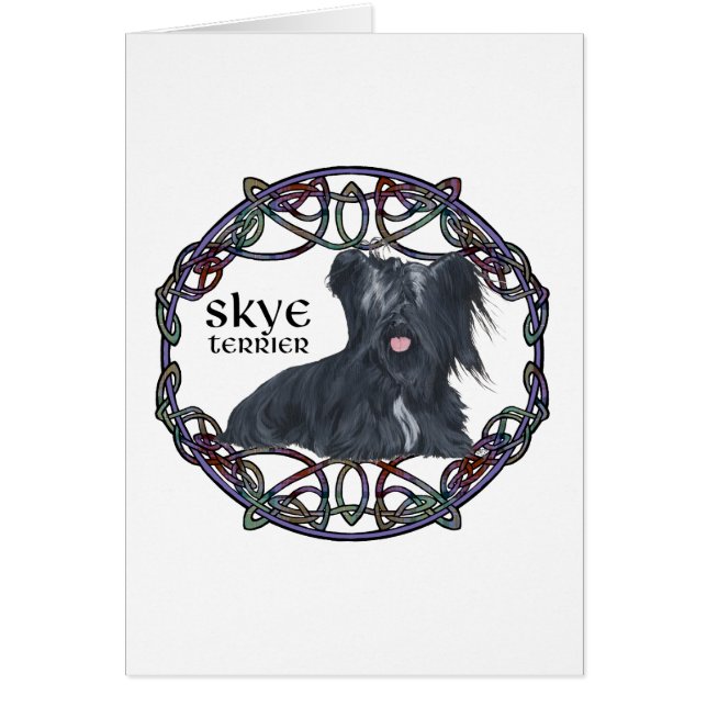 Cartão Skye Terrier em Celtic Knotwork (Frente)