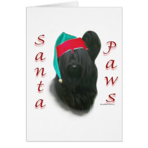 Cartão Skye Terrier Papais noeis Paws