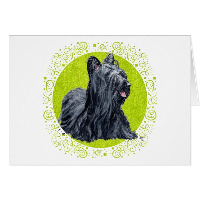 Cartão Skye Terriers Green Grass (Frente Horizontal)