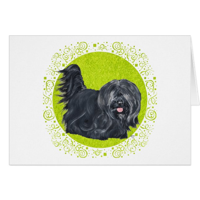 Cartão Skye Terriers Green Grass (Frente Horizontal)