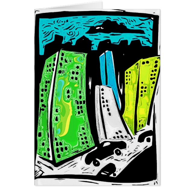 Cartão Skyline 7 da cidade (Frente)