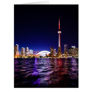 Cartão Skyline da noite de Toronto, Canadá