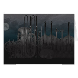 Cartão Skyline do Nighttime do instrumento da orquestra