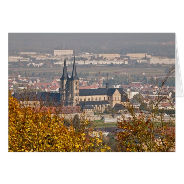 Cartão Skyline of Bamberg, Alemanha (Frente Horizontal)