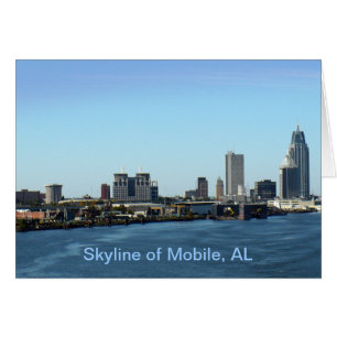 Cartão Skyline of Mobile, AL