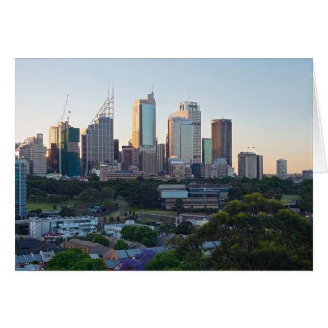 Cartão Skyscrapers do Sydney Business Center (Frente horizontal)