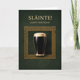 Cartão Slainte! Modern Celtic Irish Birthday Card for men