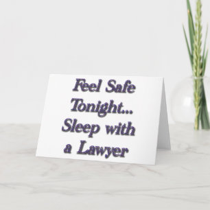 Cartão sleep with a lawyer