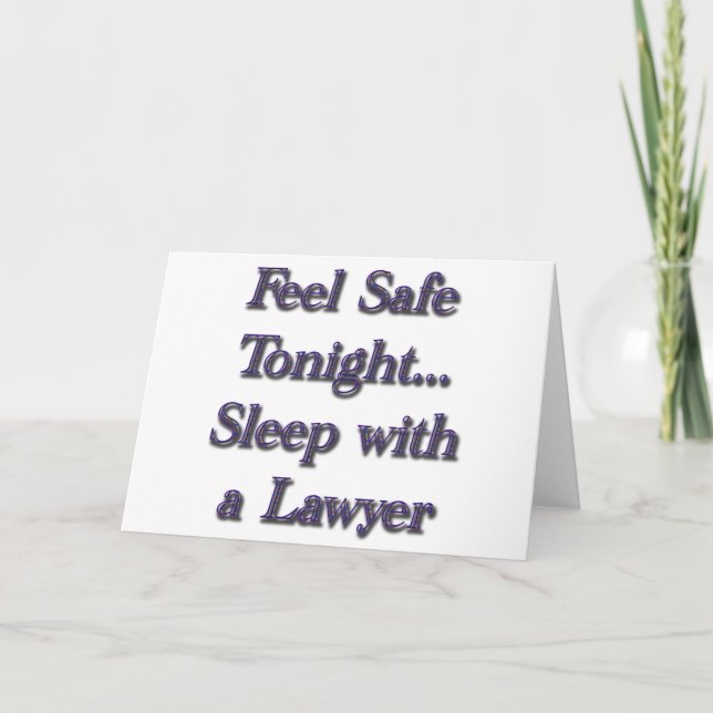 Cartão sleep with a lawyer (Frente)