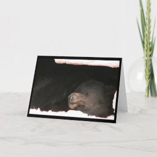 Cartão Sleeping Black Bear Card