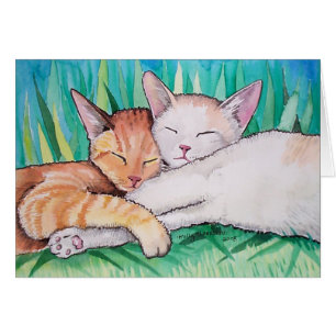 Cartão Sleeping Cats por Molly Harrison