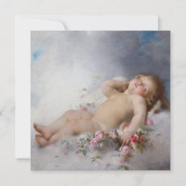 Cartão Sleeping Cherub (Putto) (por Léon Bazille Perrault