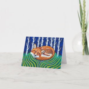 Cartão Sleeping Fox