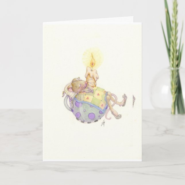 Cartão sleeping mouse holiday card (Frente)