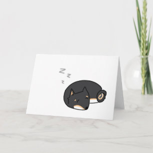 Cartão Sleepy Shiba Inu Greeting Card!