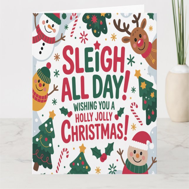 Cartão Sleigh All Day Christmas (Frente)