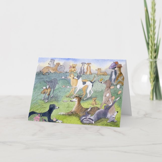 Cartão Slim Dog Egg and Spoon Fun! CARD (Frente)