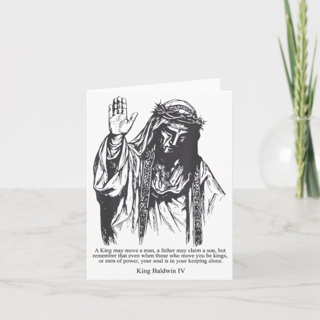 Cartão Sliver Mask King Baldwin Iv Meme The Leper King Wa (Frente)