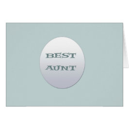 Cartão Sliver/Melhor Tia Azul