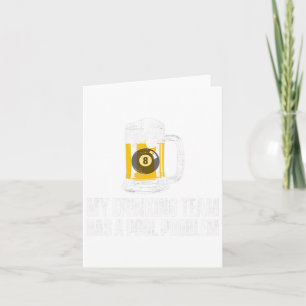Cartão Slogan da Equipe Billiard da Piscina de Cerveja Sa