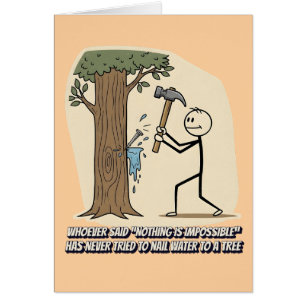 Cartão Slogan engraçado do stickman