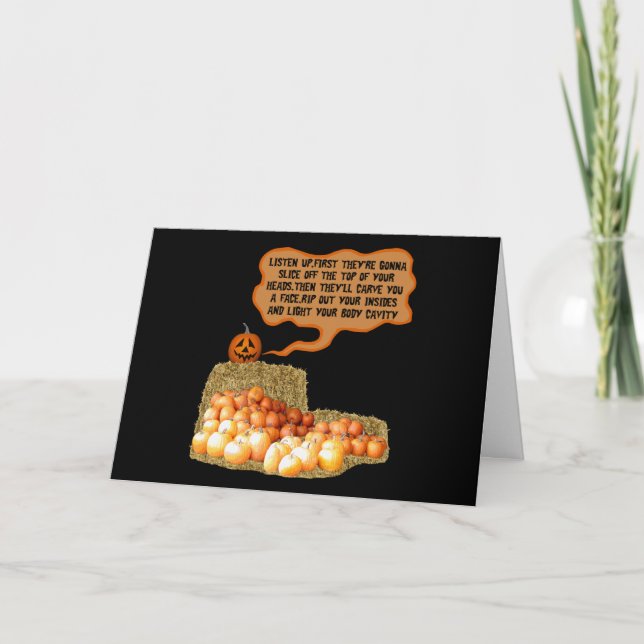 Cartão Slogan engraçado o Dia das Bruxas (Frente)