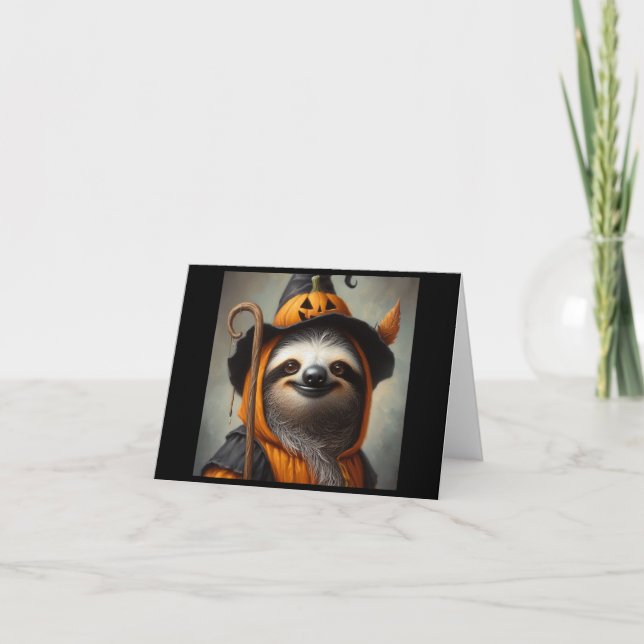 Cartão Sloth Halloween (Frente)