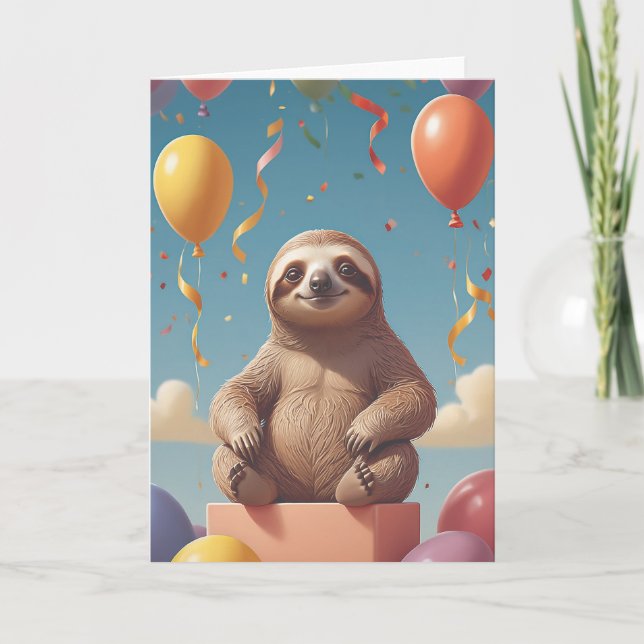 Cartão Sloth Masterpiece of Relaxation (Frente)