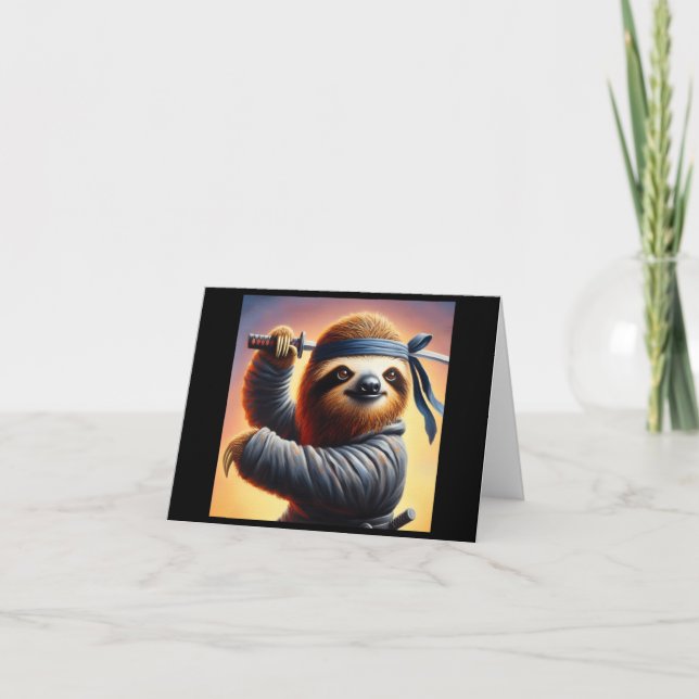 Cartão Sloth Ninja (Frente)