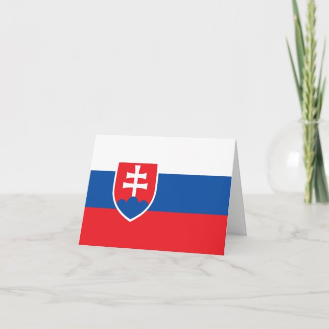 Cartão Slovakia Flag (Frente)