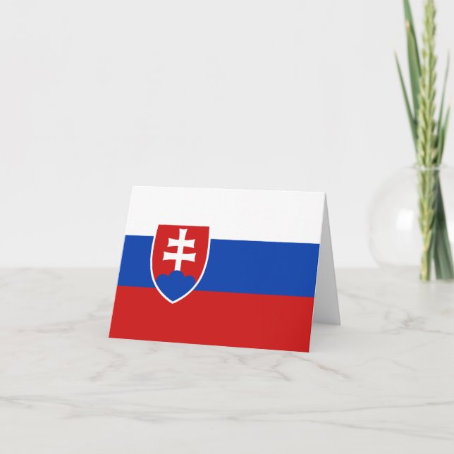 Cartão Slovakia Flag Notecard (Frente)