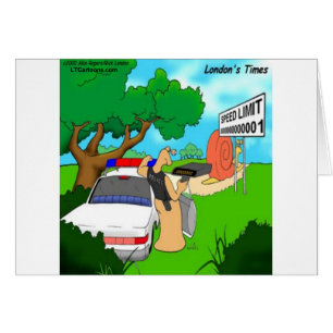 Cartão Slug Traffic Cop Engraçado