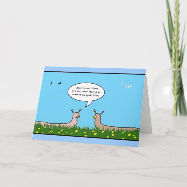 Cartão Sluggish Get Well Card (Frente)