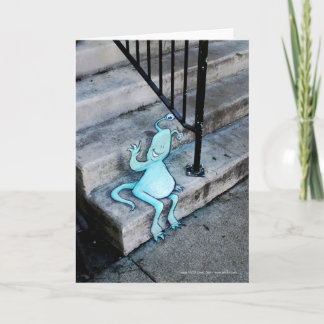 Cartão sluggo sentado em ponto