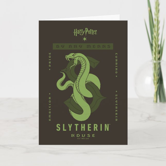 Cartão SLYTHERIN™ House Por Qualquer Meio (Frente)
