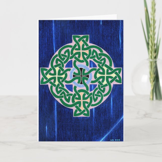 Cartão Small Celtic Cross (negative) card (Frente)