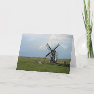 Cartão Small Dutch Windmill in Landscape Note Card