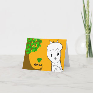 Cartão Smile! Giraffe Notecard