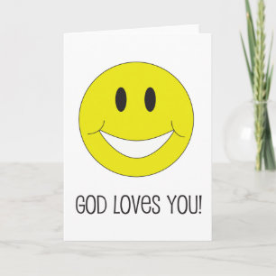 Cartão Smile God Loves You Christian Greeting Card