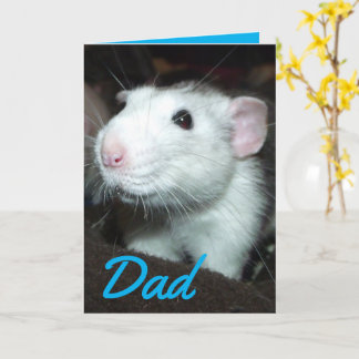 Cartão Smiling rat Father's Day Card