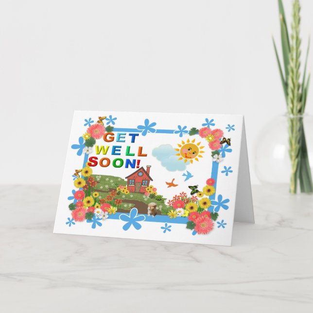 Cartão SMILING SUN    Get Well Card (Frente)