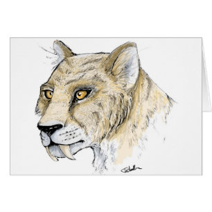 Cartão Smilodon (Sabre-dente)