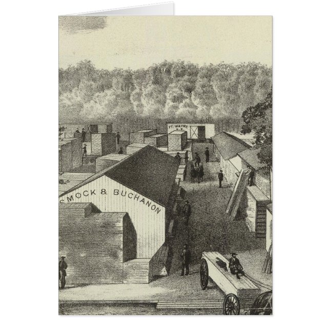 Cartão Smock & Buchanon, traficantes de madeira, Asbury P (Frente)