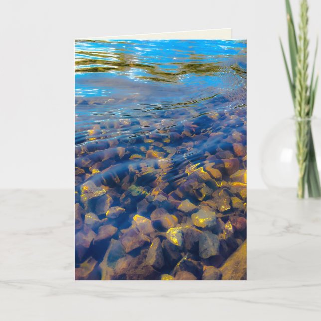 Cartão SMOOTH água natural fluindo e ondas suaves (Frente)