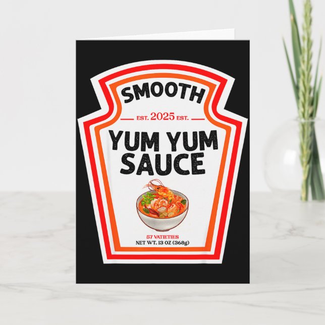 Cartão Smooth Yum Yum Sauce Condiment Costume Matching  (Frente)