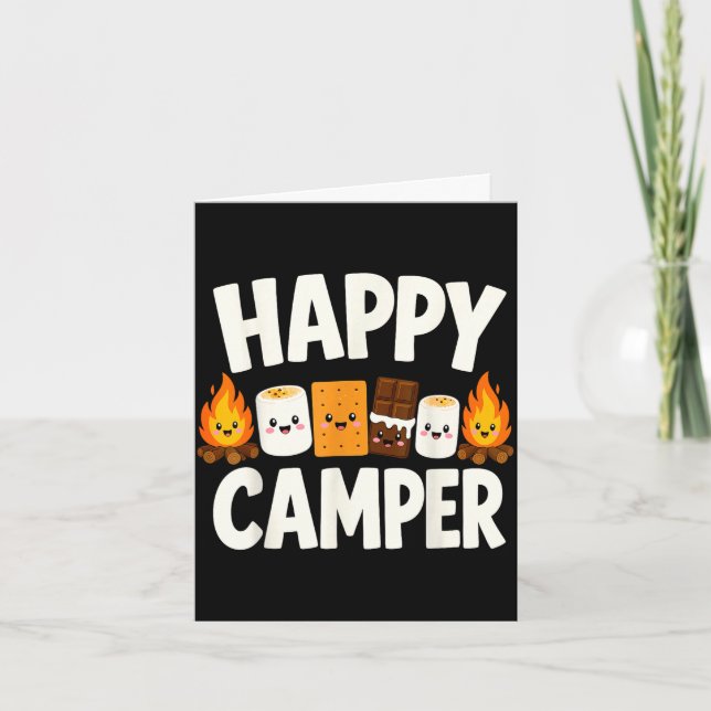 Cartão S'mores fogueira camping  (Frente)