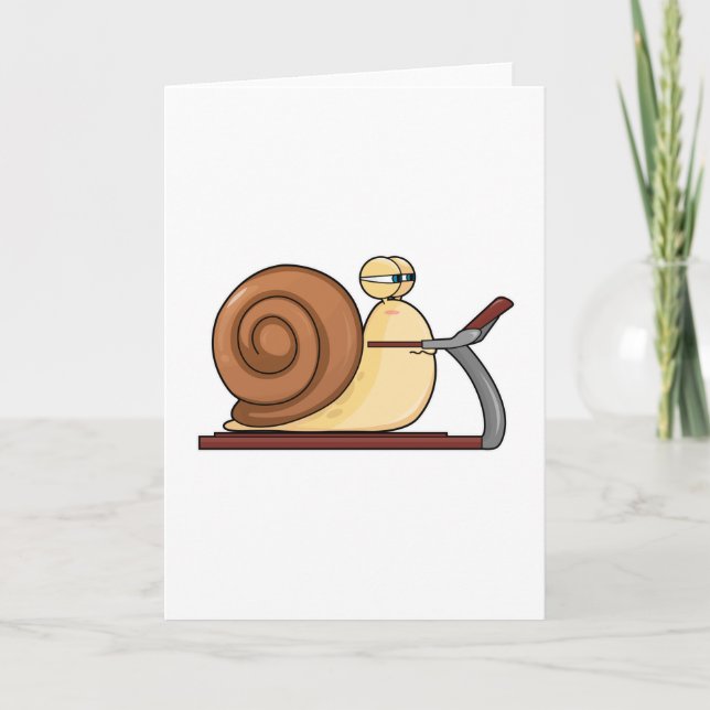 Cartão Snail at Jogging on Treadmill (Frente)