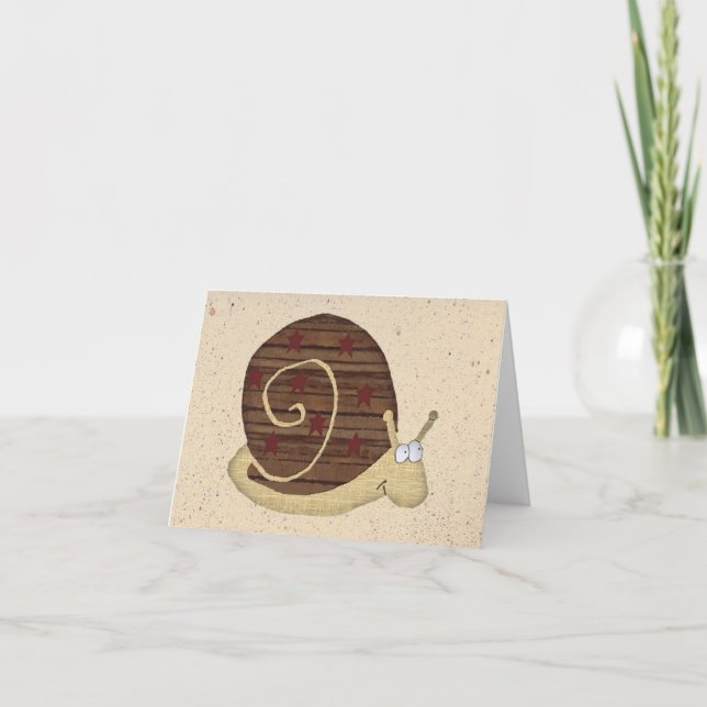 Cartão Snail Note Card (Frente)