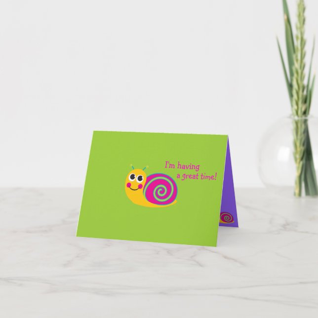 Cartão Snail Notecard (Frente)